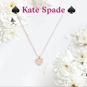 * SOLD * Kate Spade heart pavé mini pendant necklace NEW